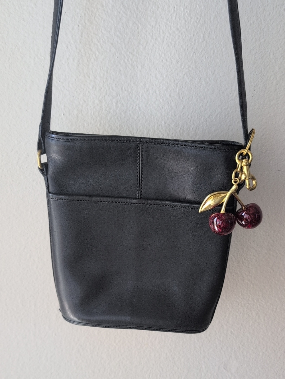 Classic Black Leather Crossbody Bag
